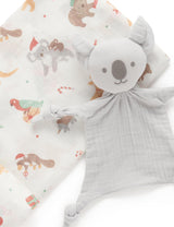 Muslin Comforter & Wrap Set | Koala Christmas