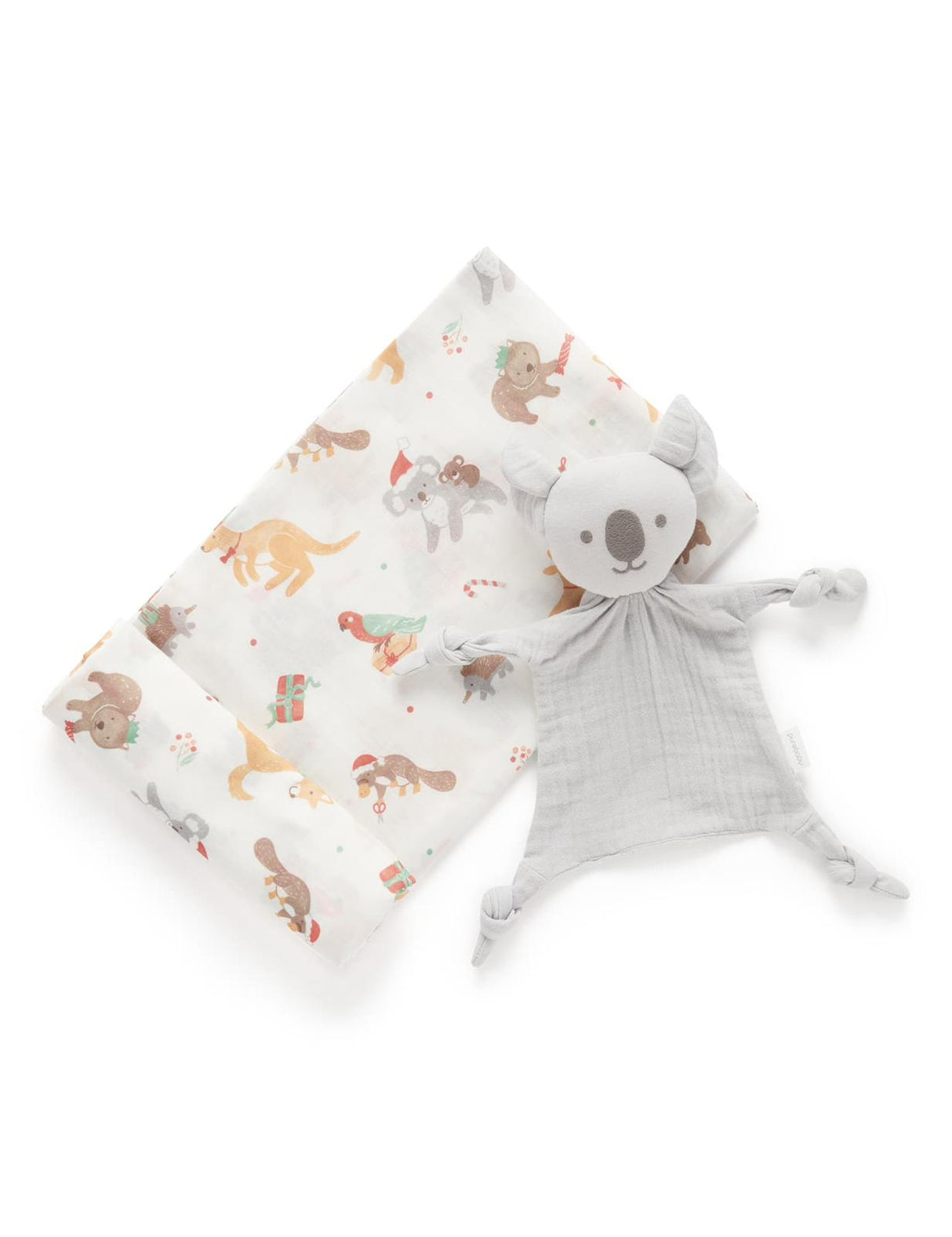 Muslin Comforter & Wrap Set | Koala Christmas