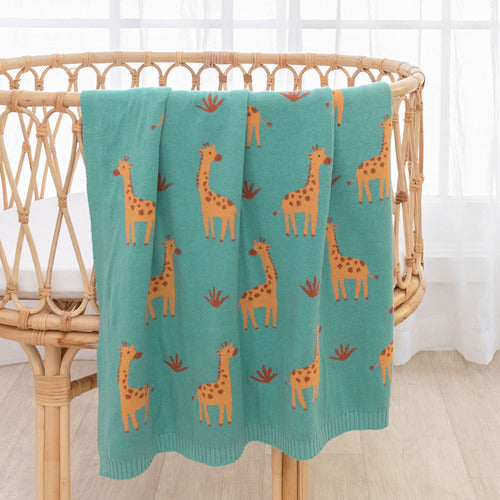 Whimsical Bassinet Blanket | Giraffe