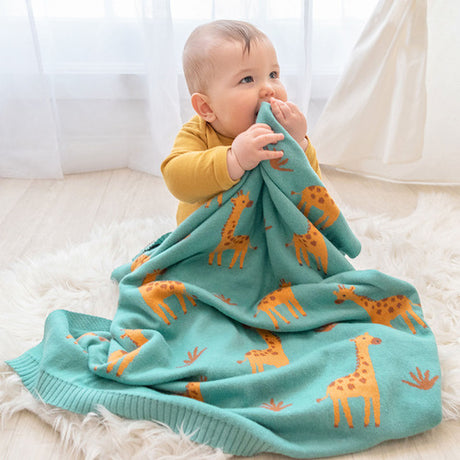 Whimsical Bassinet Blanket | Giraffe