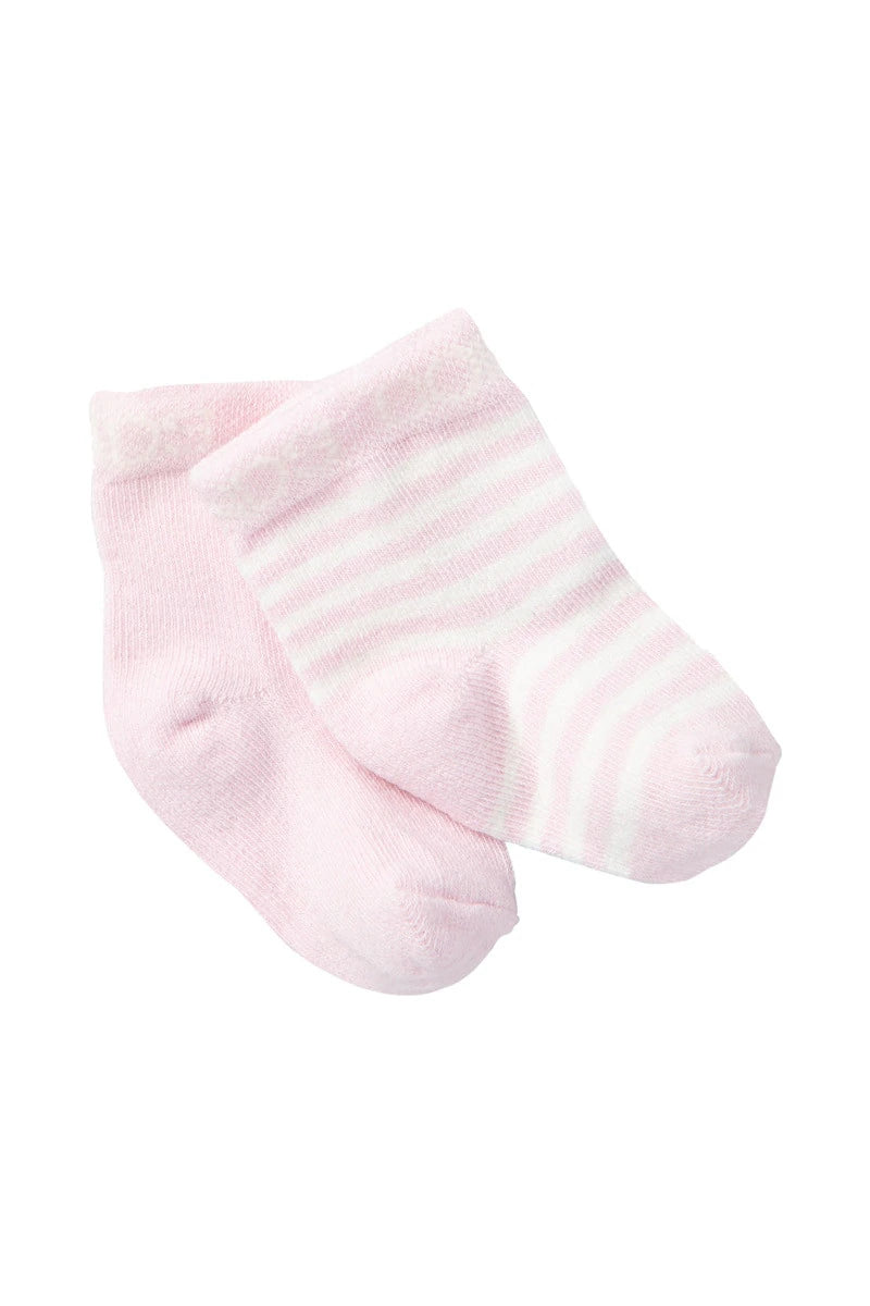 Newborn Bootee 2 Pack | Light Pink