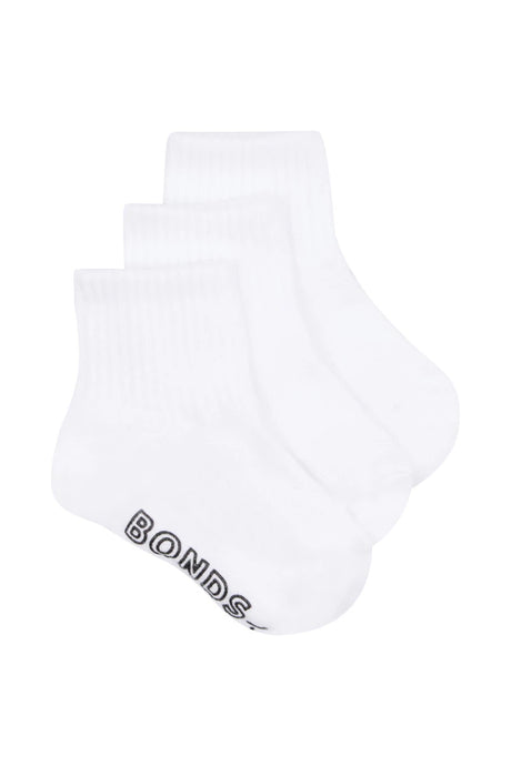Baby Lightweight Quarter Crew 3 Pack | White