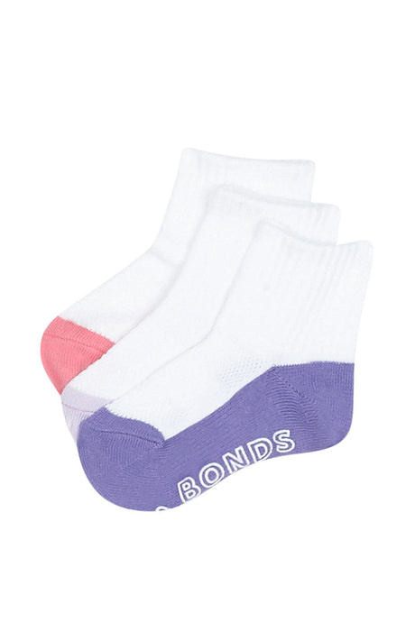 Baby Lightweight Quarter Crew Socks 3 Pack | Multi