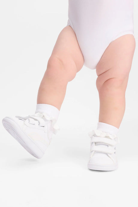 Baby Party Cuff Sock | White