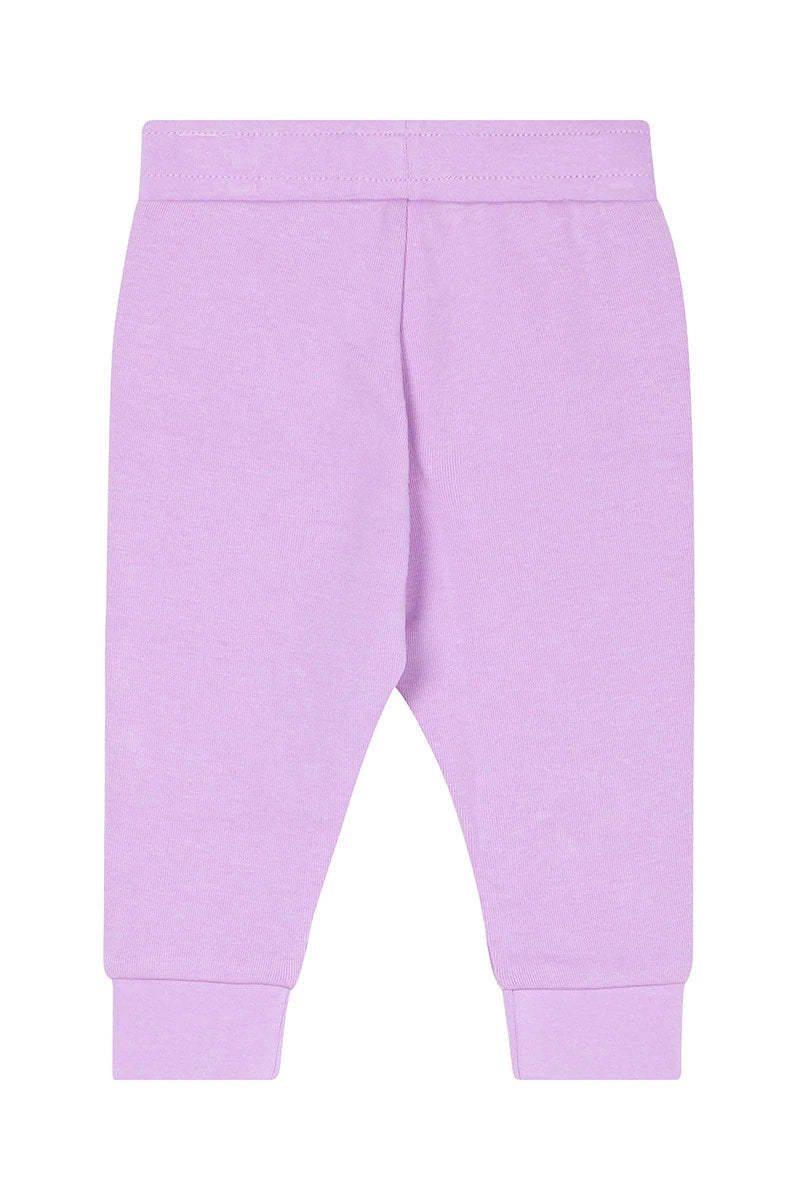 Baby Tech Trackie | Cotton Purple Pansy