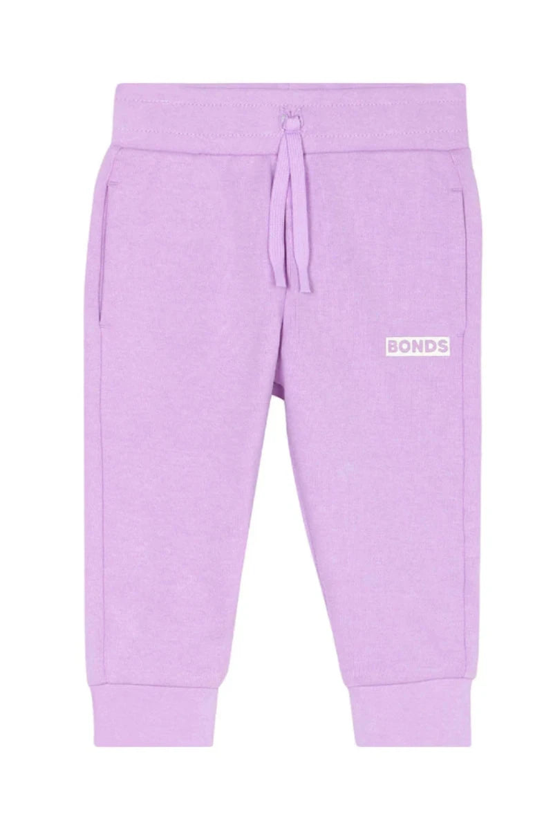 Baby Tech Trackie | Cotton Purple Pansy