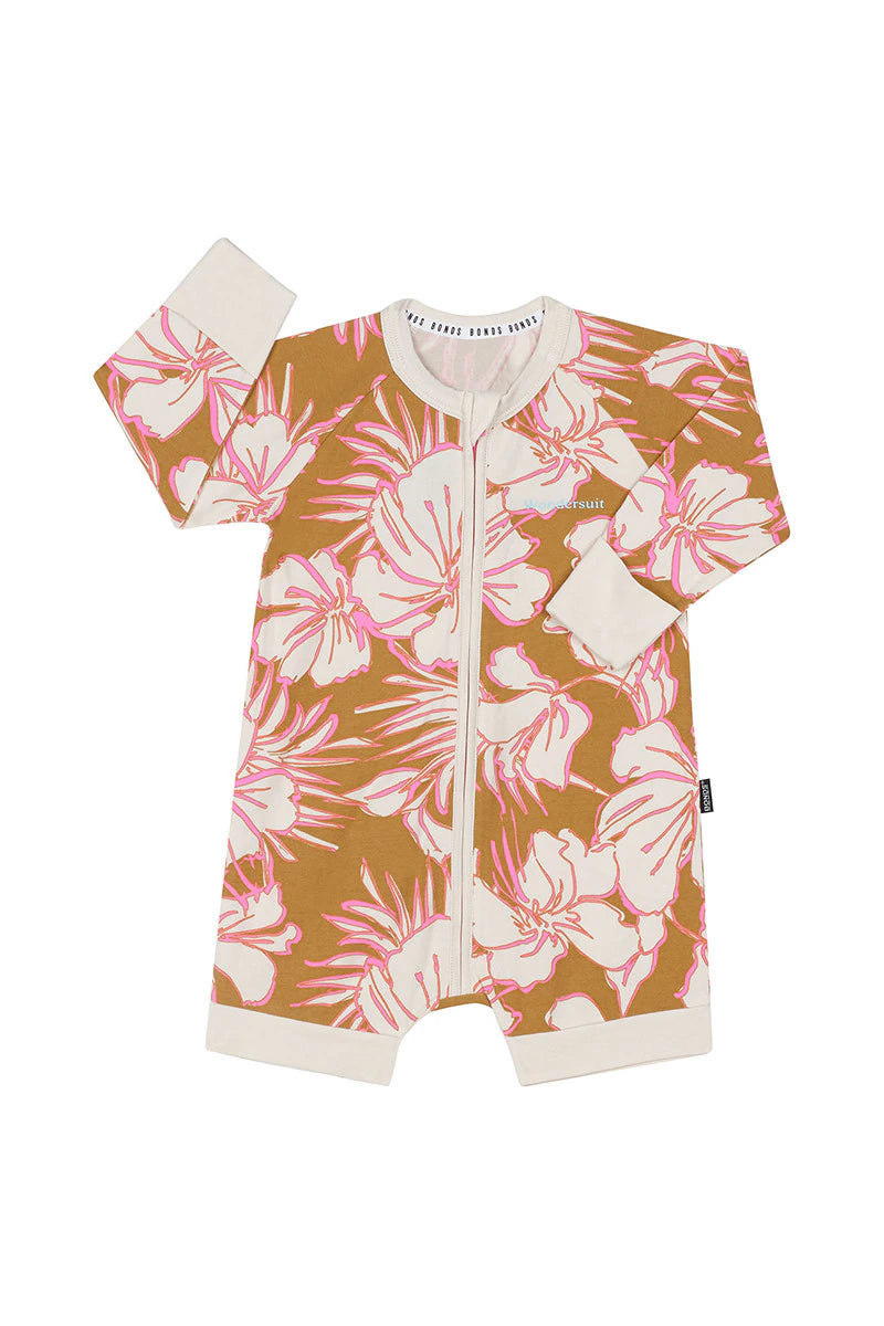 Short Leg Wondersuit | Blooming Blossoms Orange