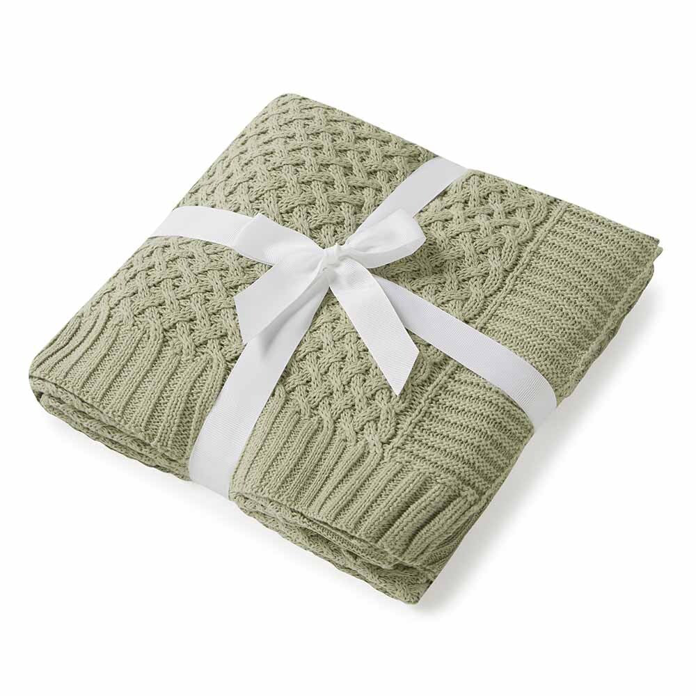 Diamond Knit Organic Baby Blanket | Dewkist