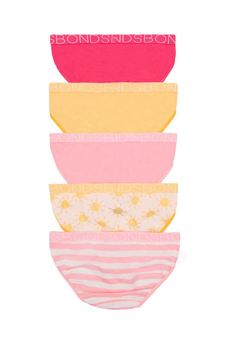 Girls Bikini 5 Pack | Pink/Yellow