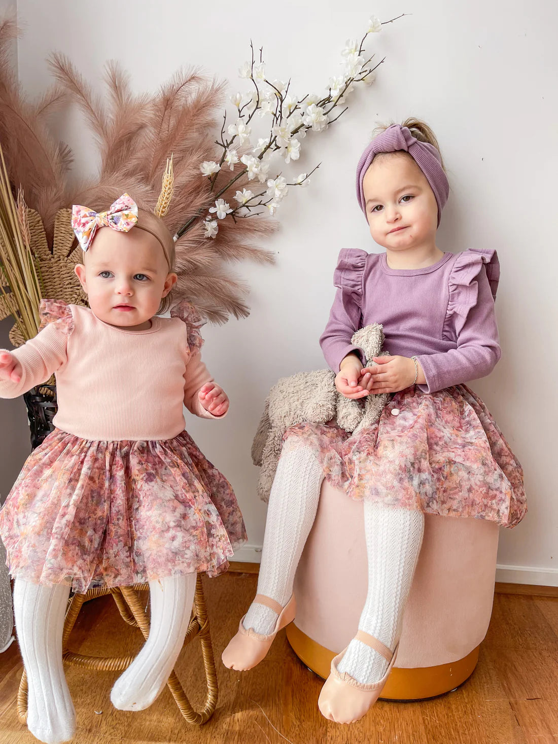 Tulle Flutter Long Sleeve Tutu Onesie | Madison