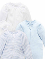 4 Pack Zip Growsuit | Pale Blue