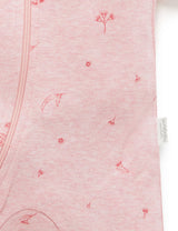 S/S Short Leg Zip Growsuit | Peony Blossom