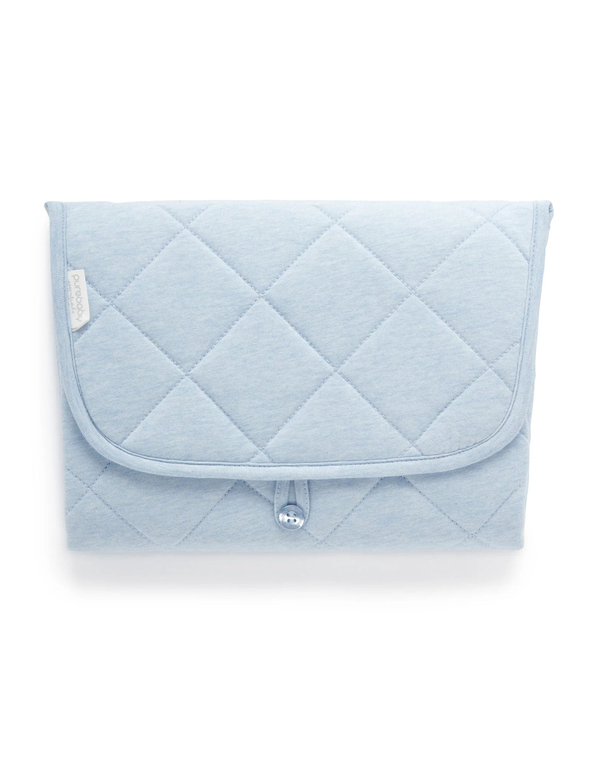 Quilted Change Mat | Pale Blue Melange