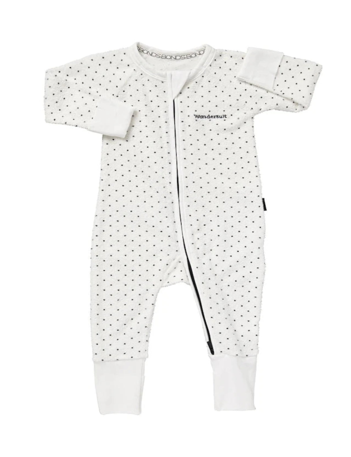 Poodlette Zip Wondersuit | White & Admiral Jess Spot