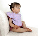 Snuggle Bib Waterproof | Lilac Bloom Frill