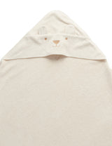 Hooded Towel | Wheat Melange Bear