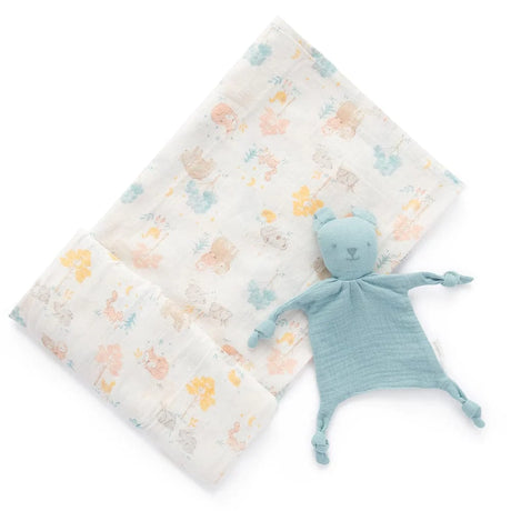 Muslin Comforter & Wrap Set | Little Nap Bear