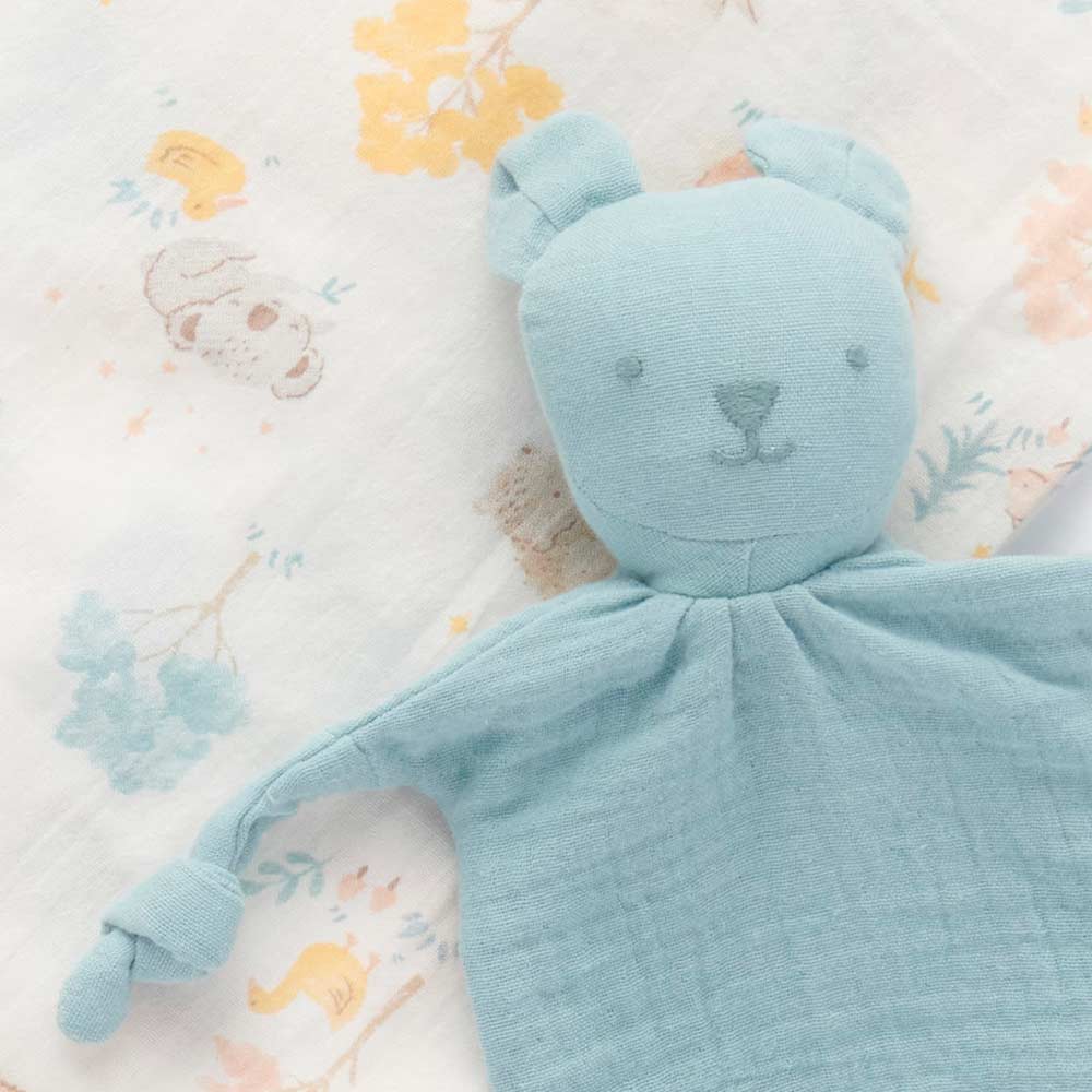 Muslin Comforter & Wrap Set | Little Nap Bear