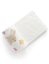 Embroidered Lined Blanket | Little Bunny