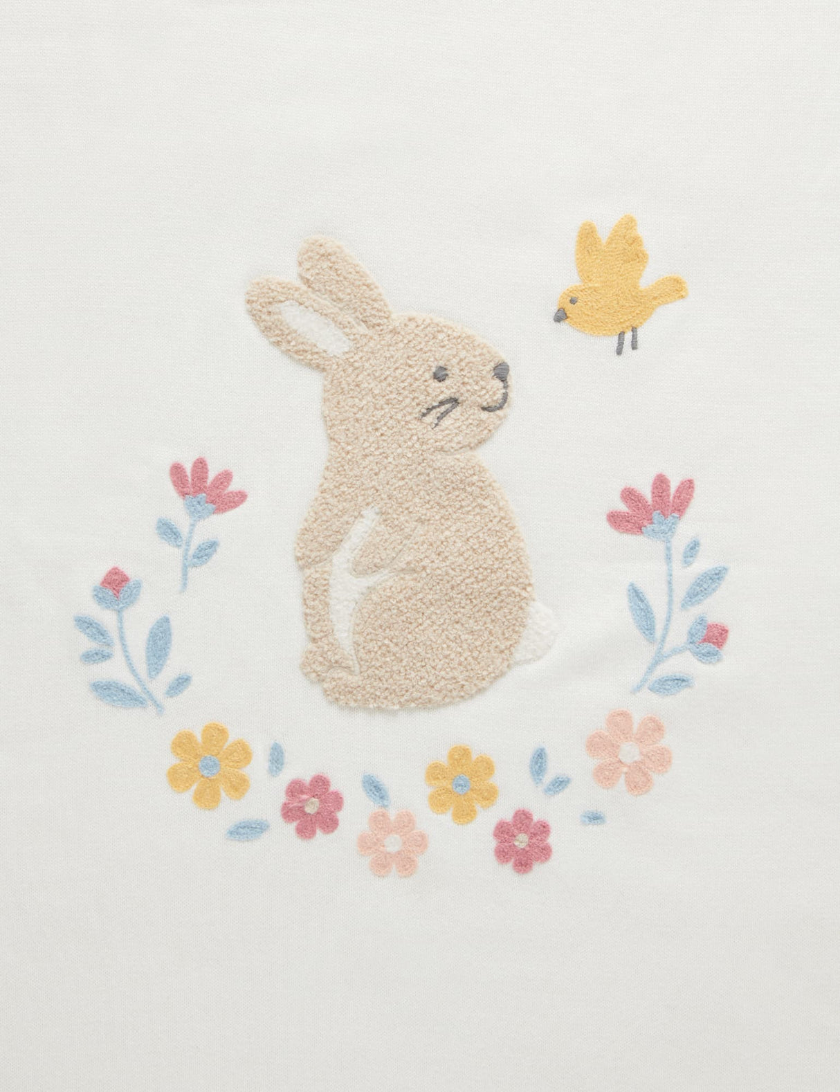 Embroidered Lined Blanket | Little Bunny