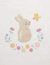 Embroidered Lined Blanket | Little Bunny