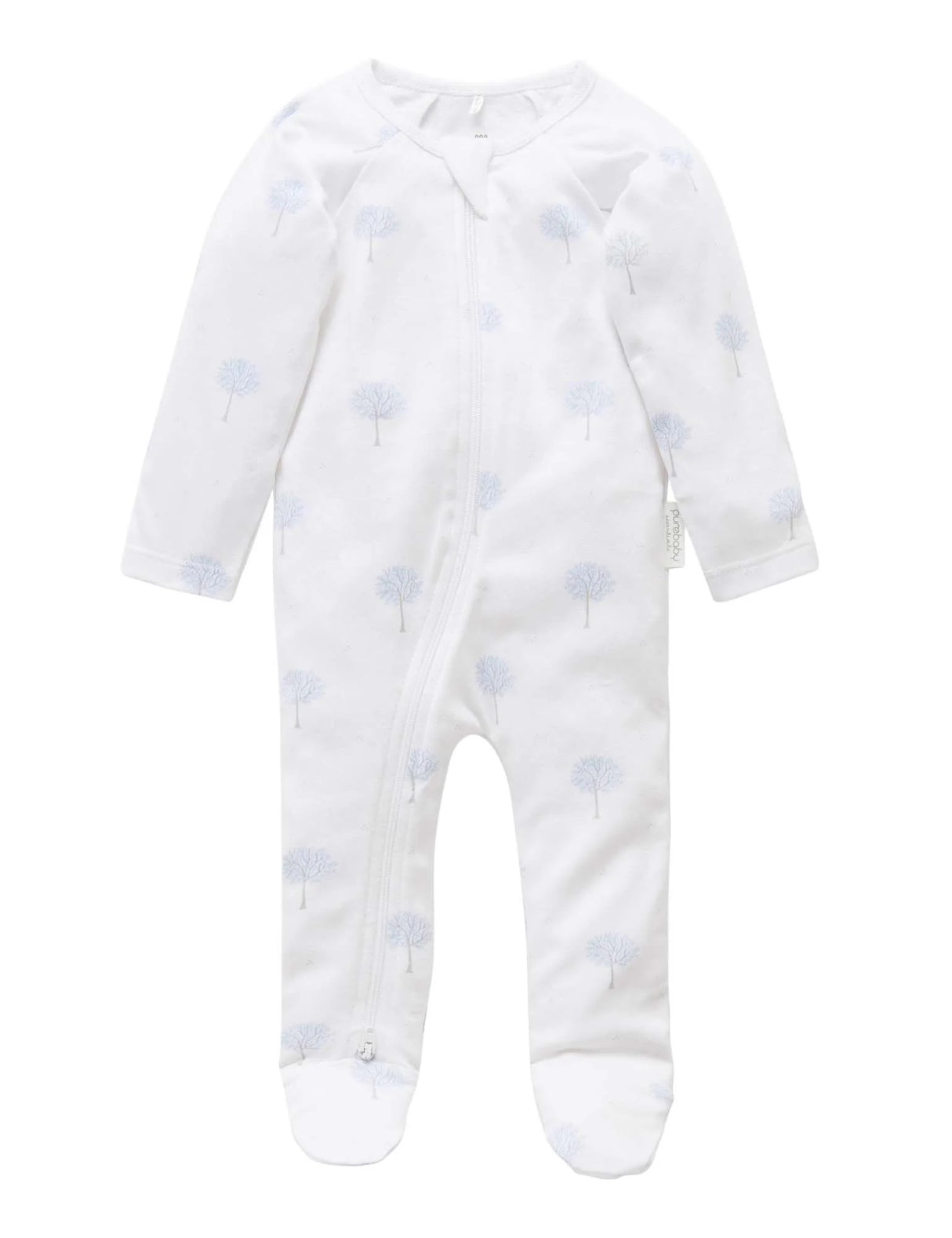 Zip Growsuit | Pale Blue Tree