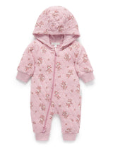 Quilted Growsuit | Winter Posie Print