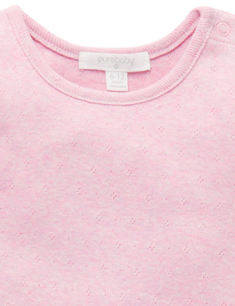 Pointelle Rib Layering Top | Dusk Melange