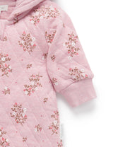 Quilted Growsuit | Winter Posie Print