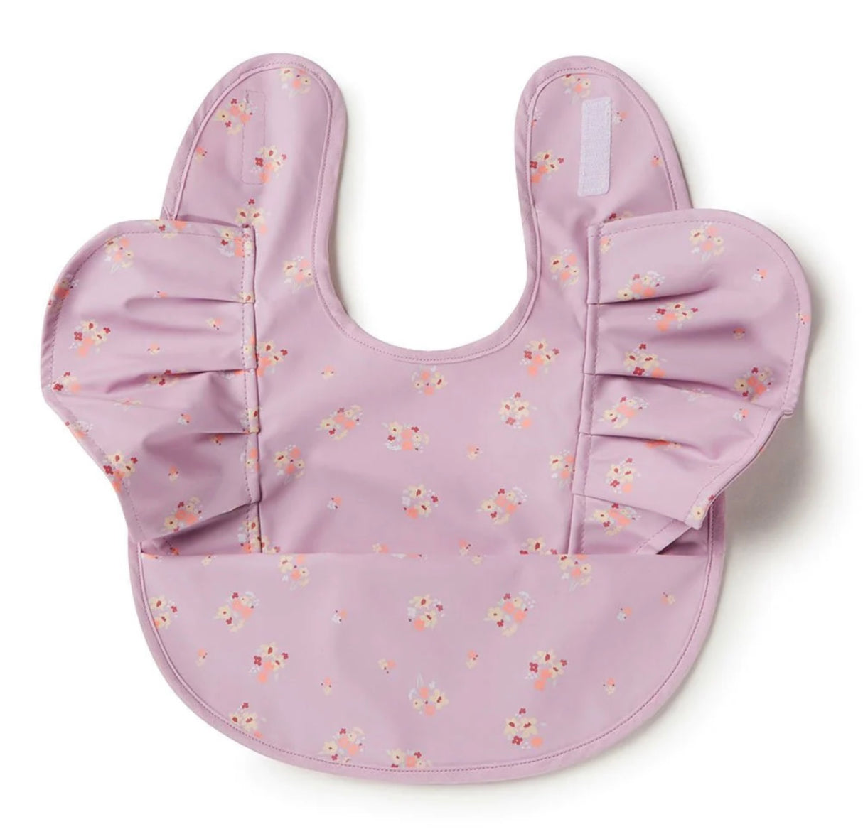 Snuggle Bib Waterproof | Lilac Bloom Frill