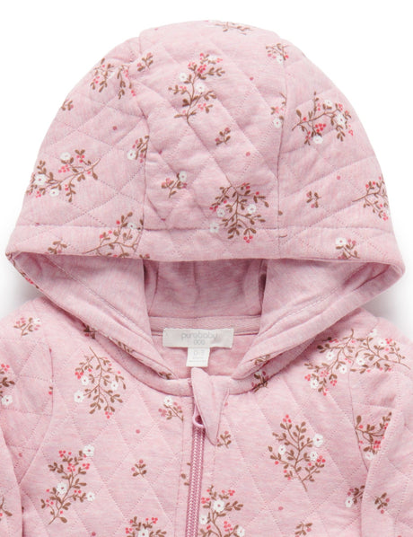 Quilted Growsuit | Winter Posie Print