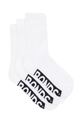 Kids Cushioned Crew 3 Pack | White