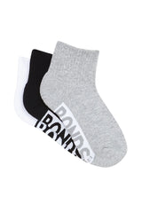 Kids Cushioned Quarter Crew Socks 3 Pack | Multi