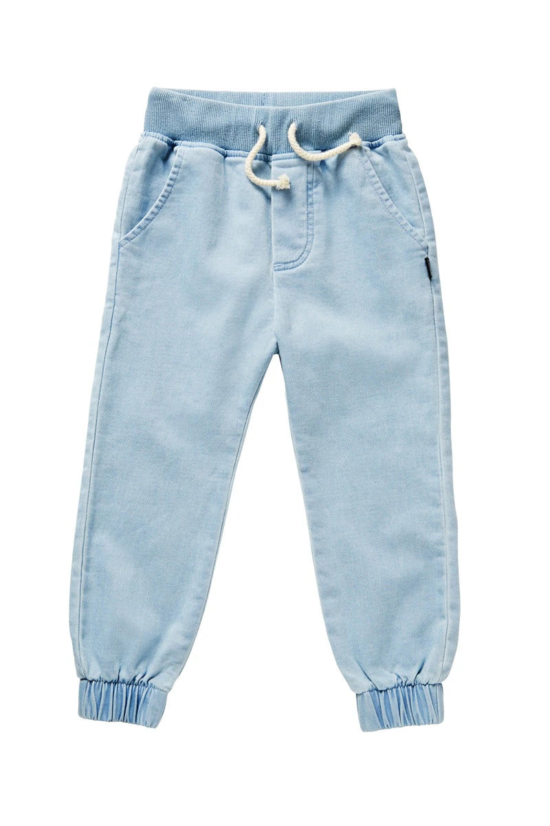 Kids Denim Terry Trackie | Basic Summer Blue