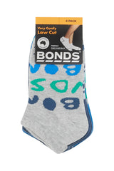 Kids Fashion Low Cut Socks 4 Pack | Blue/Green