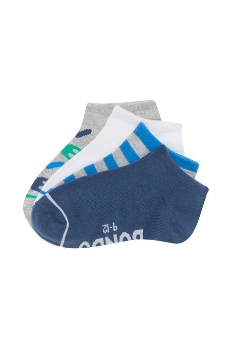 Kids Fashion Low Cut Socks 4 Pack | Blue/Green