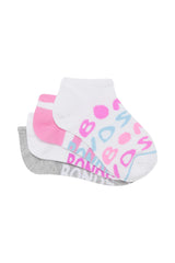 Kids Fashion Low Cut Socks 4 Pack | Pink