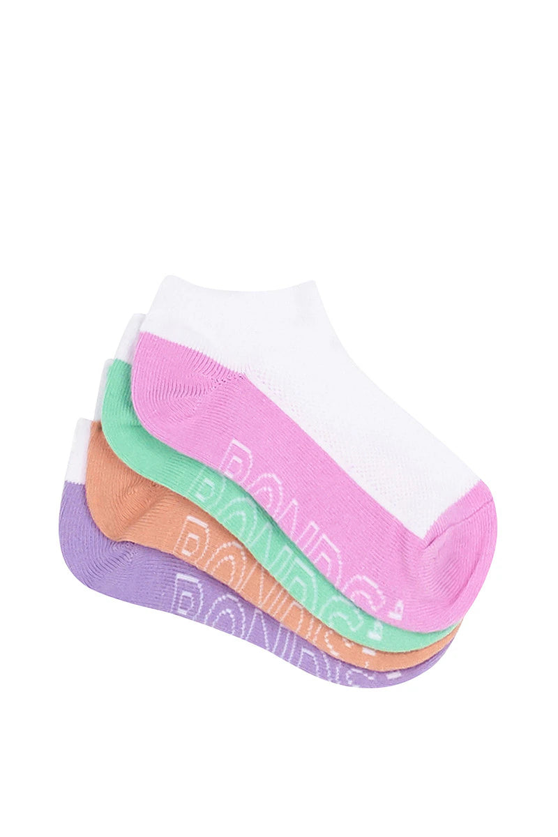 Kids Logo Light Low Cut Socks 4 Pack | White -Girls