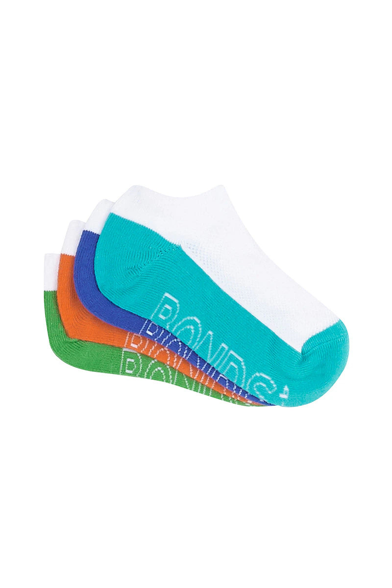 Kids Logo Light Low Cut Socks 4 Pack | White-Boys