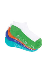 Kids Logo Light Low Cut Socks 4 Pack | White-Boys