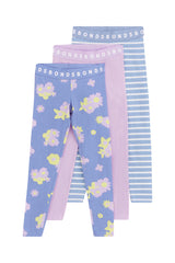 Kids Next Gen Legging 3 Pack | Garden Club Blue