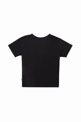 Kids Pull On Relaxed Tee | Black