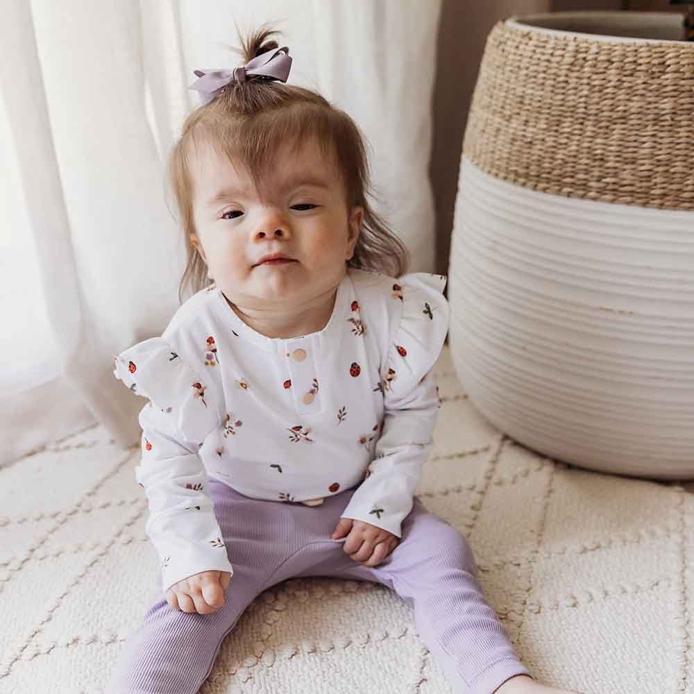 Long Sleeve Organic Bodysuit | Ladybug