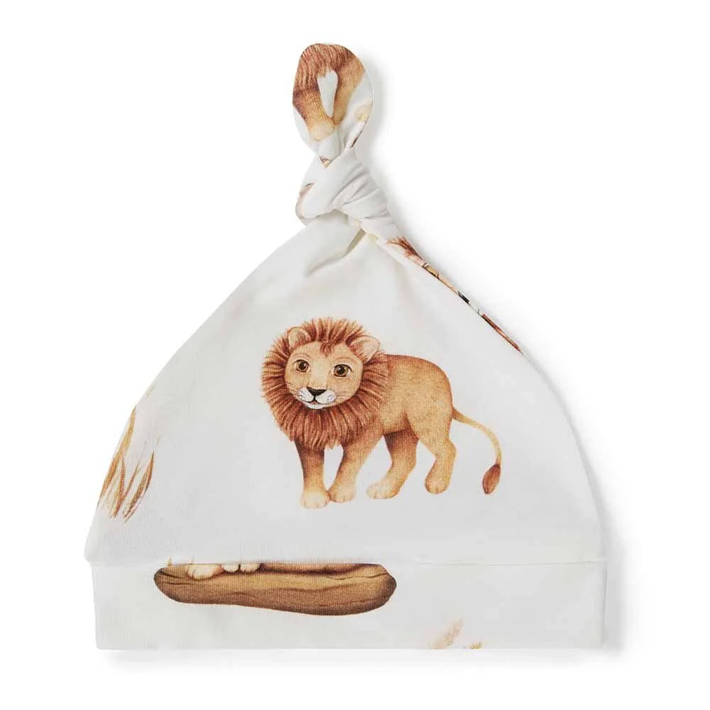 Organic Knotted Beanie | Lion