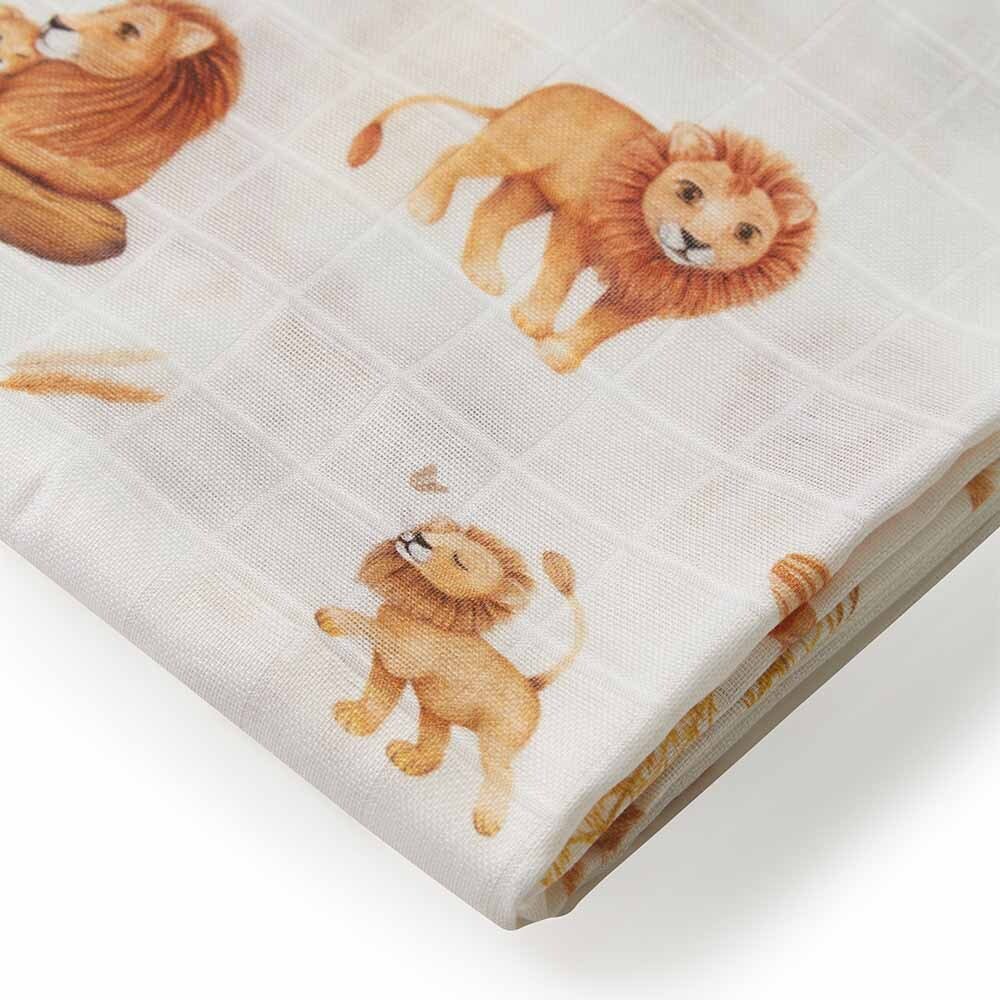 Organic Muslin Wrap | Lion