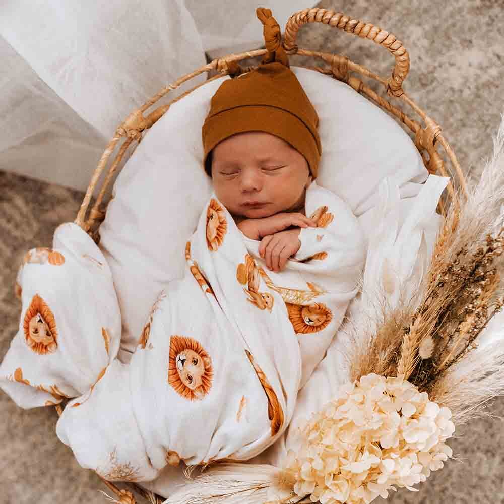 Organic Muslin Wrap | Lion