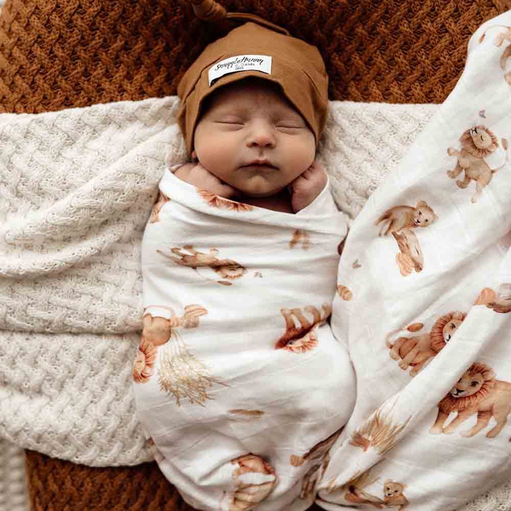 Organic Muslin Wrap | Lion