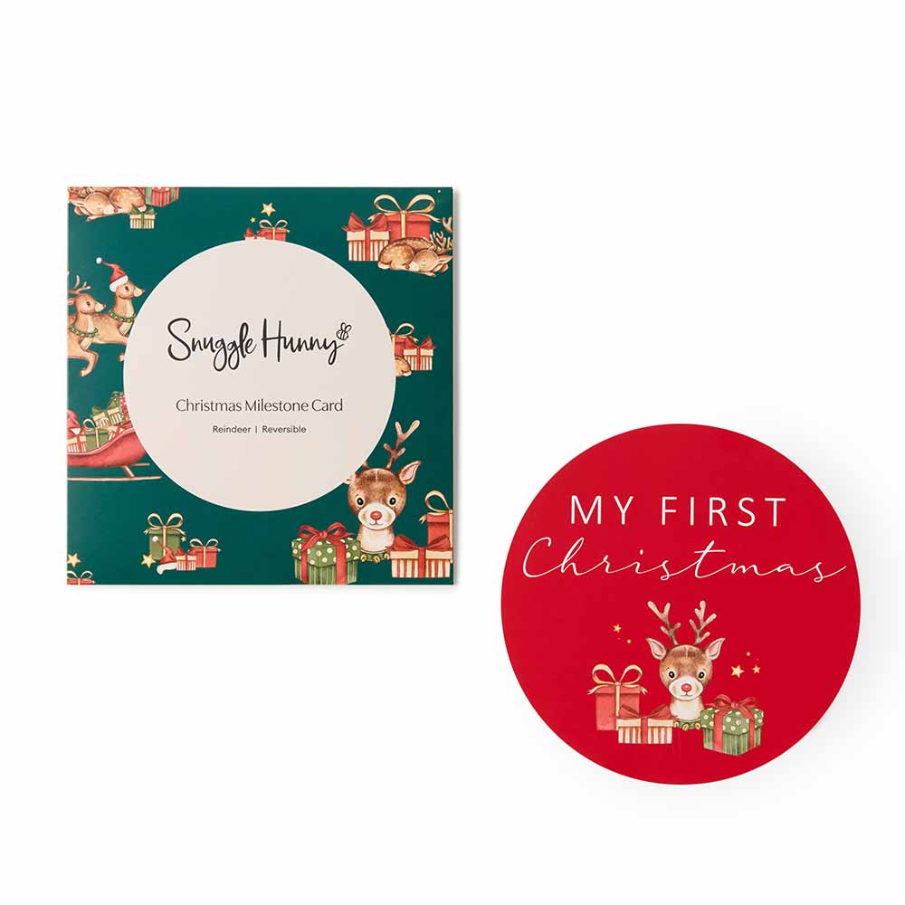 Reversible Single Milestone Card | Reindeer