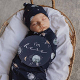 Baby Jersey Wrap & Beanie Set | Milky Way