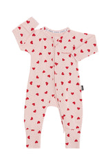 Newbies Organic Cotton Zippy | Love Heart Sparkle